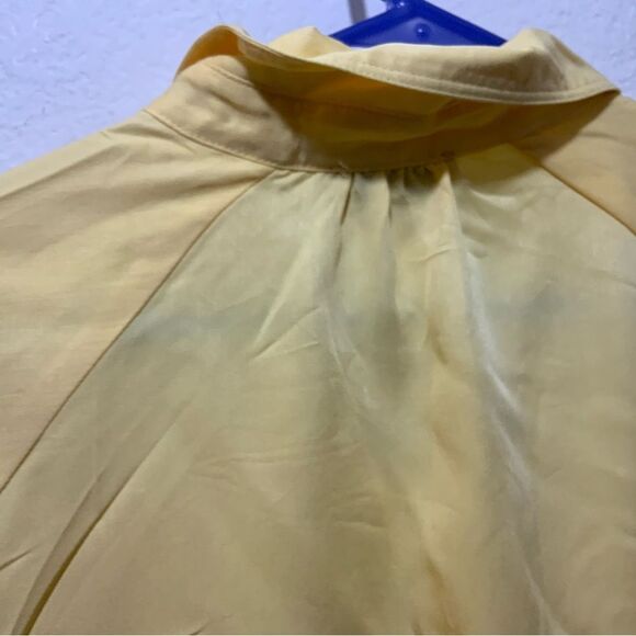 New Lior Luxe yellow  crinkle button down top - Picture 7 of 12